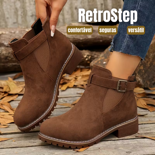 RetroStep™ – Botas Retrô Elegantes & Confortáveis para Mulher